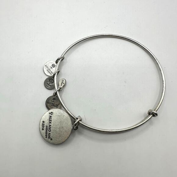 Alex & Ani SISTER Bangle Bracelet Silver tone Casual Collectible Charms Jewelry - Picture 5 of 6